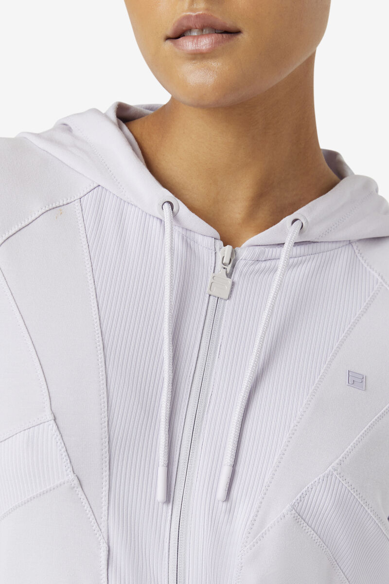 Fila Fi-lux Texture Full Zip Hoodie Lavender Blue | AbGC5TDhWZa