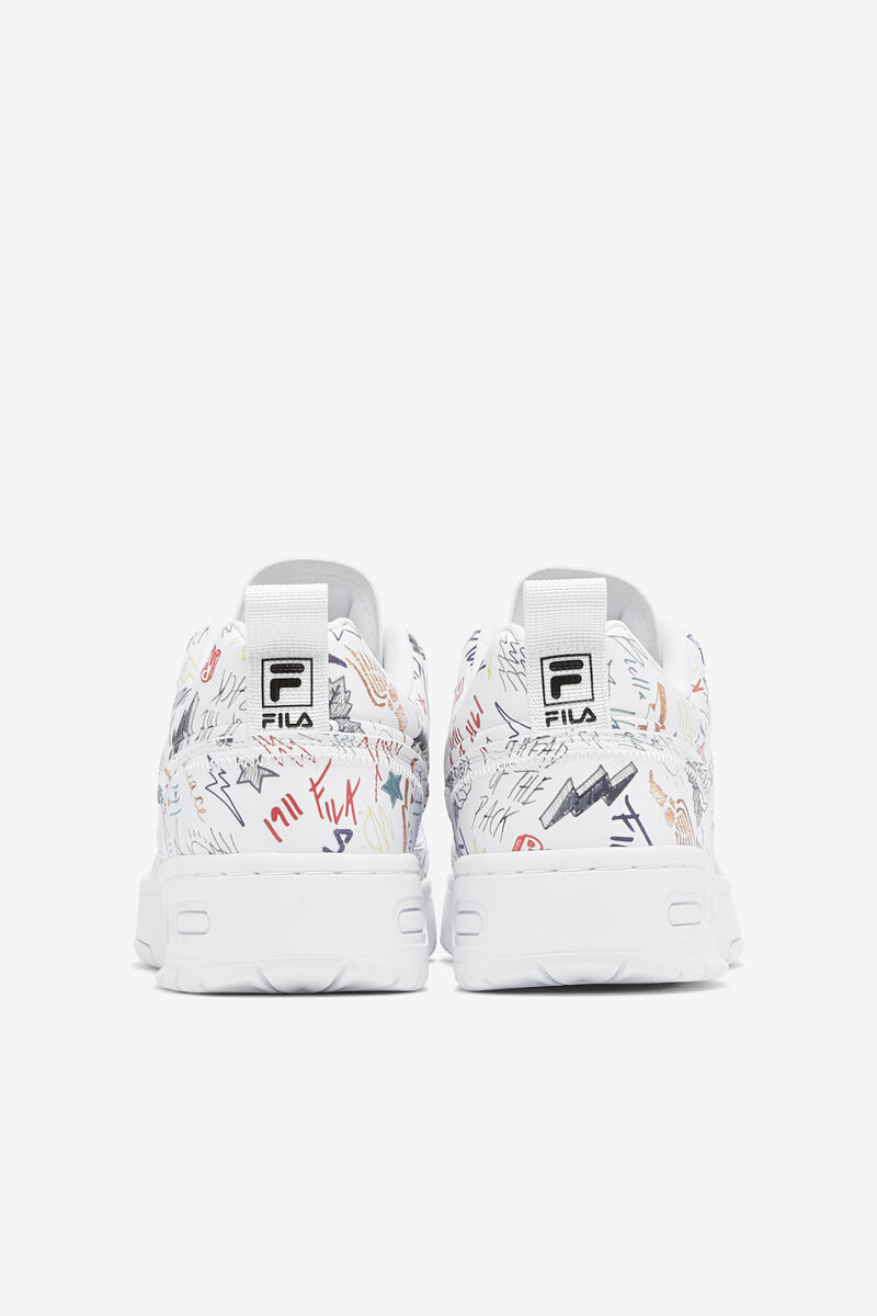 Fila Fila Ace Scribbles Graffiti Shoes | Fila White / Black / Multicolor | 9fOwdMwdU5E