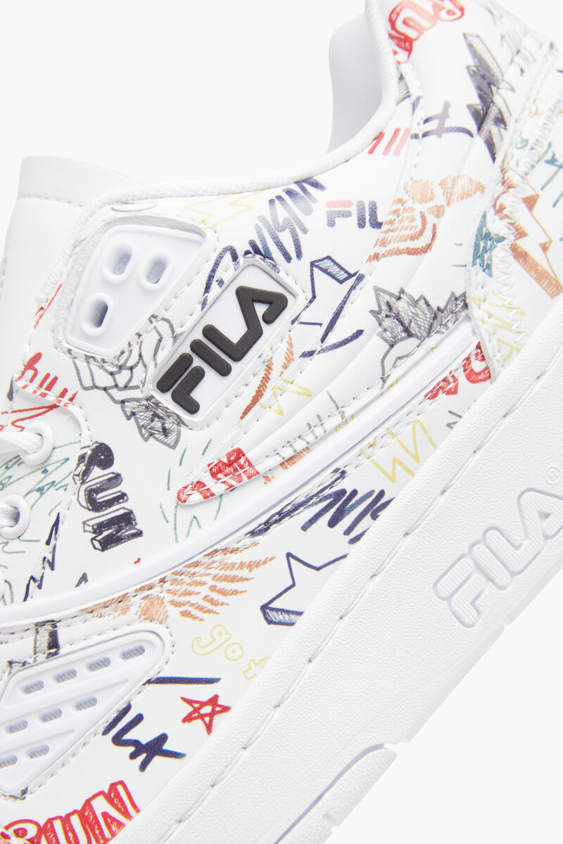 Fila Fila Ace Scribbles Graffiti Shoes | Fila White / Black / Multicolor | 9fOwdMwdU5E