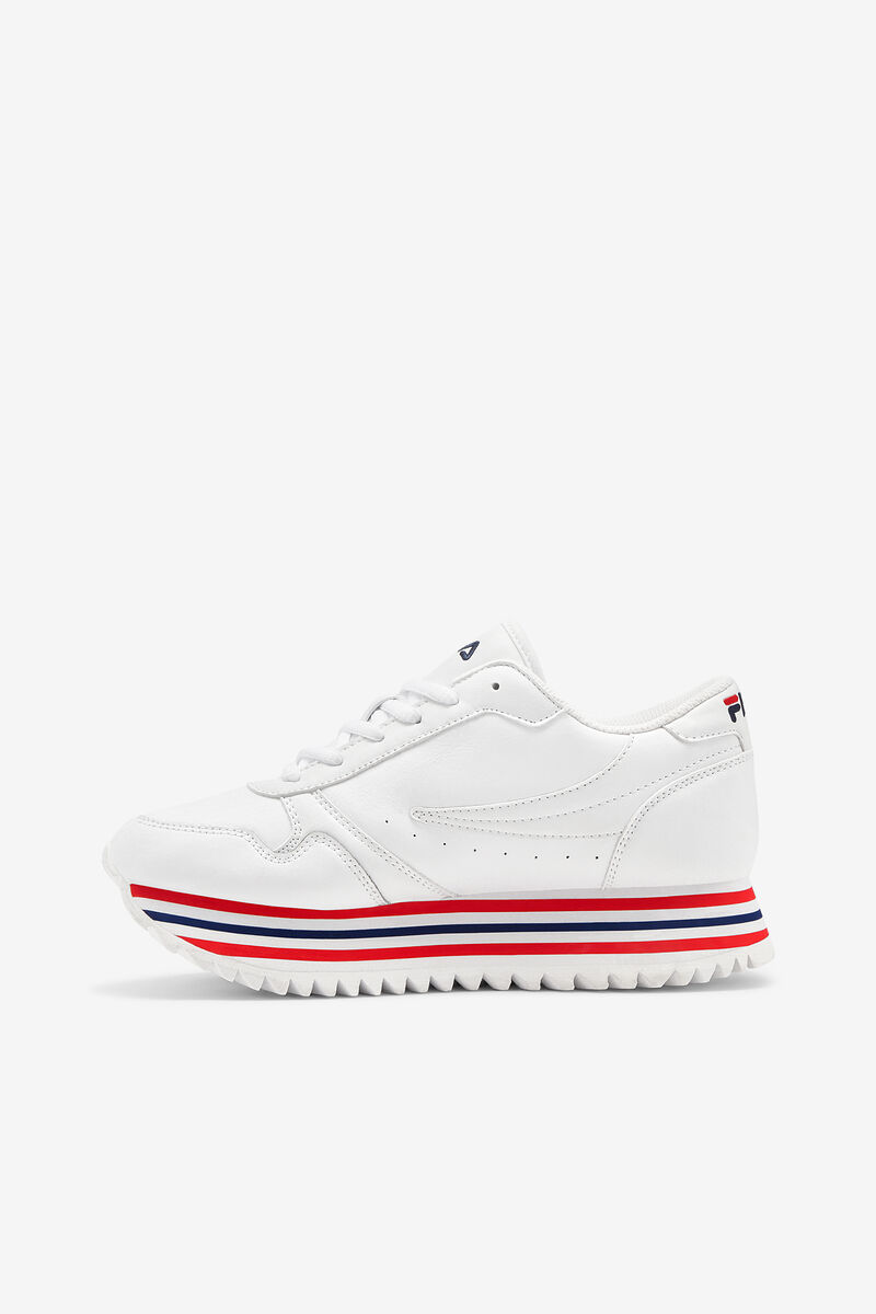 Fila Fila Orbit Stripe White / Navy / Red | WHjFXETAD1S