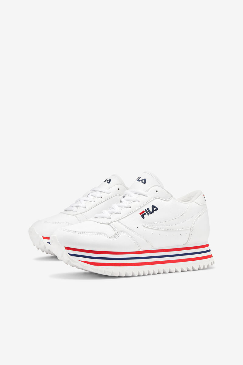 Fila Fila Orbit Stripe White / Navy / Red | WHjFXETAD1S