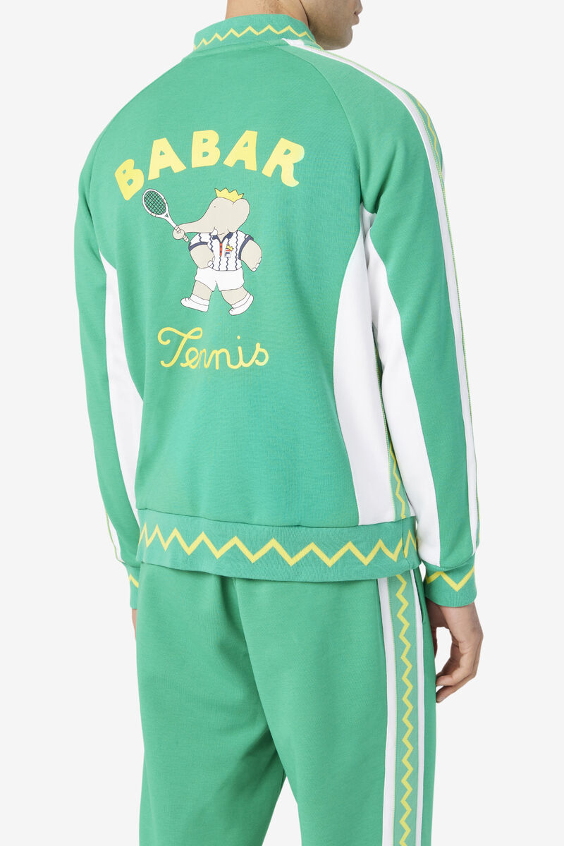 Fila Fila X Rb Babar Iggy Jacket Deep Mint / White | R5M9fTPl8rI