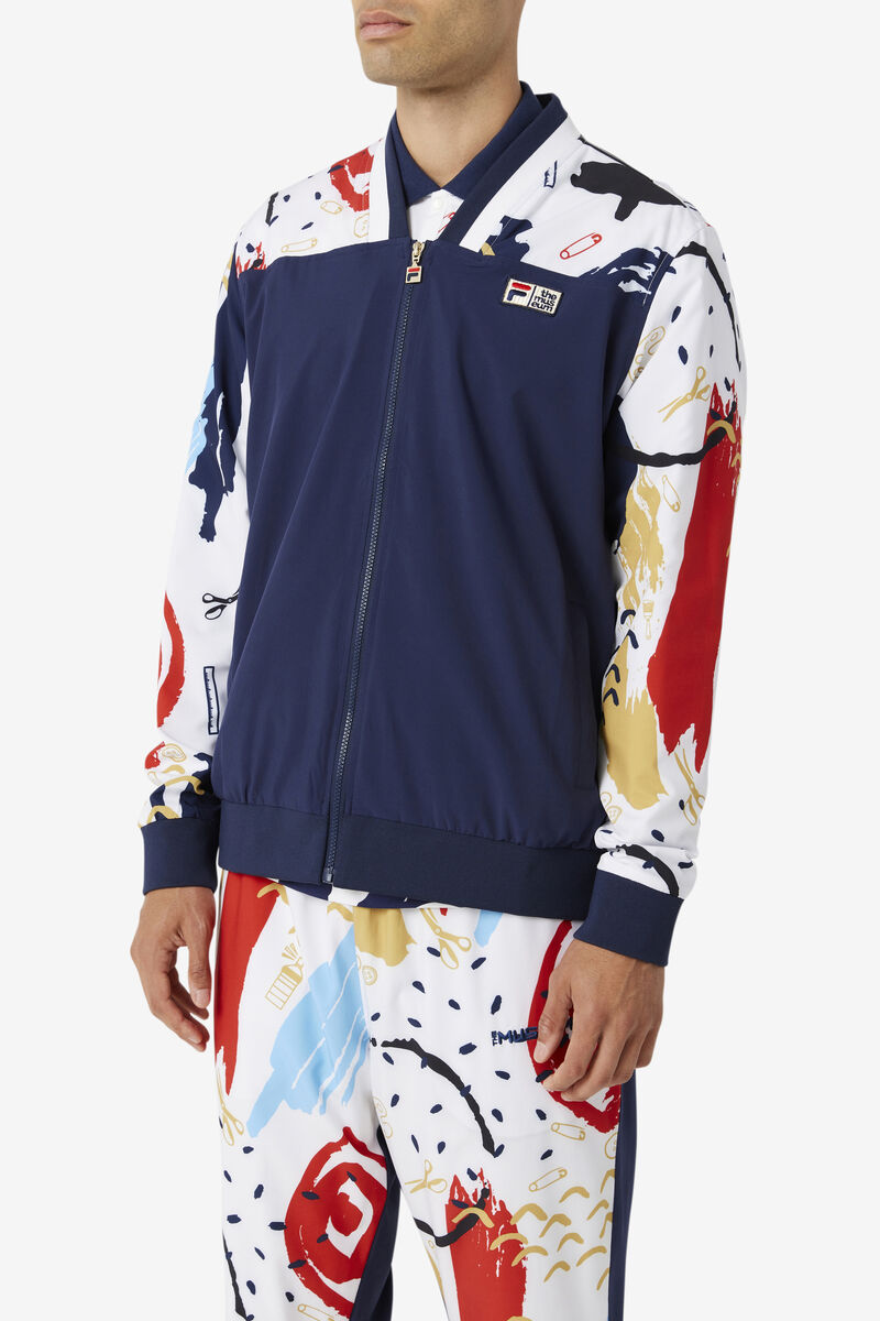 Fila Fila X The Museum Printed Track Jacket Navy / White / Red | PBMeln7PGTp