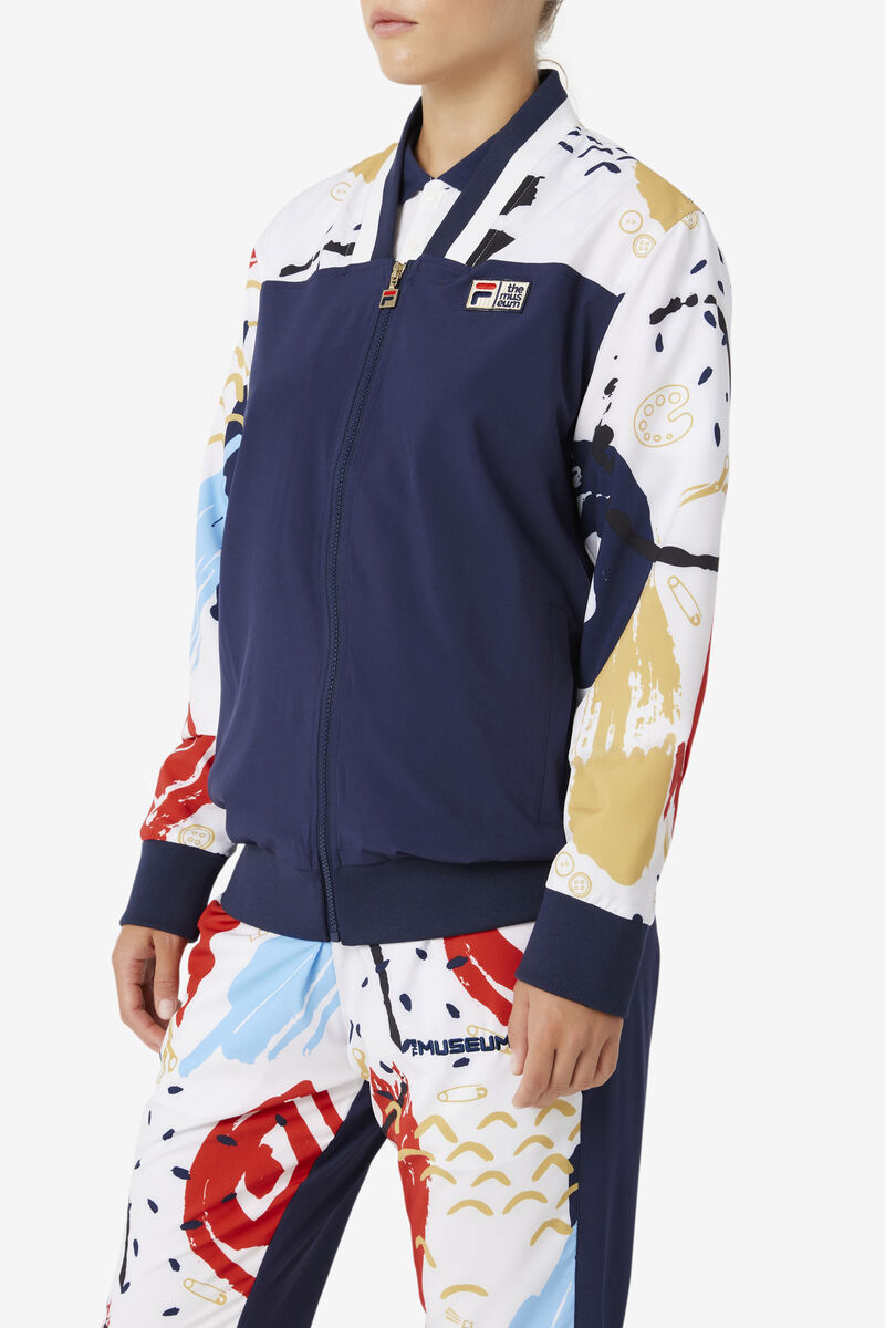 Fila Fila X The Museum Printed Track Jacket Navy / White / Red | PBMeln7PGTp