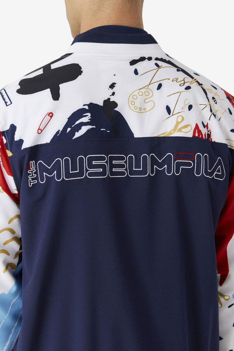 Fila Fila X The Museum Printed Track Jacket Navy / White / Red | PBMeln7PGTp