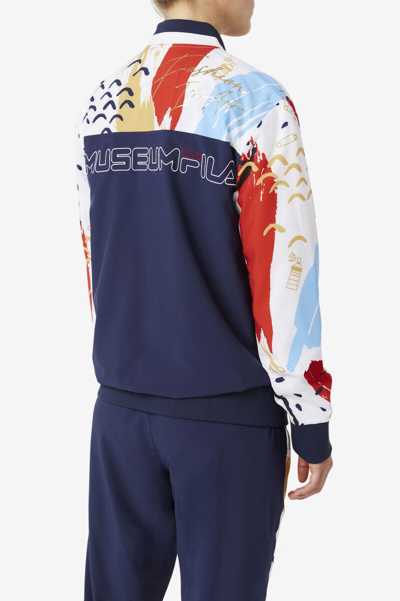 Fila Fila X The Museum Printed Track Jacket Navy / White / Red | PBMeln7PGTp