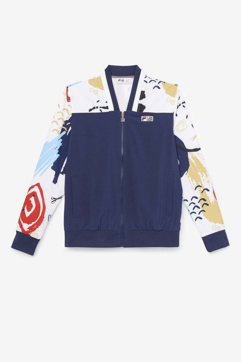 Fila Fila X The Museum Printed Track Jacket Navy / White / Red | PBMeln7PGTp