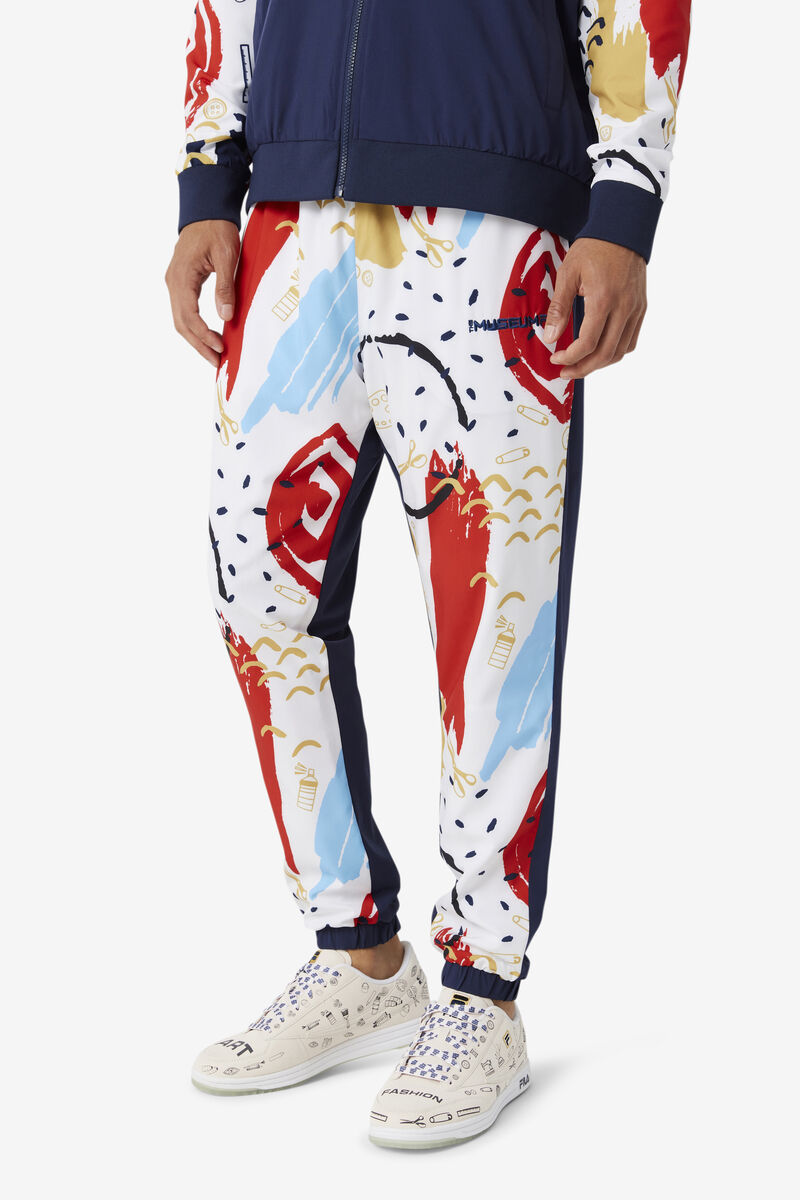 Fila Fila X The Museum Printed Track Pant Navy / White / Red | BGf7pirgVZm