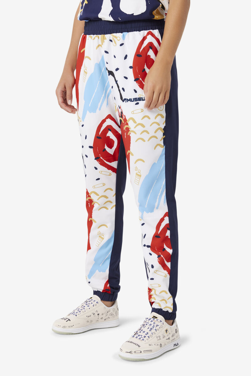 Fila Fila X The Museum Printed Track Pant Navy / White / Red | BGf7pirgVZm