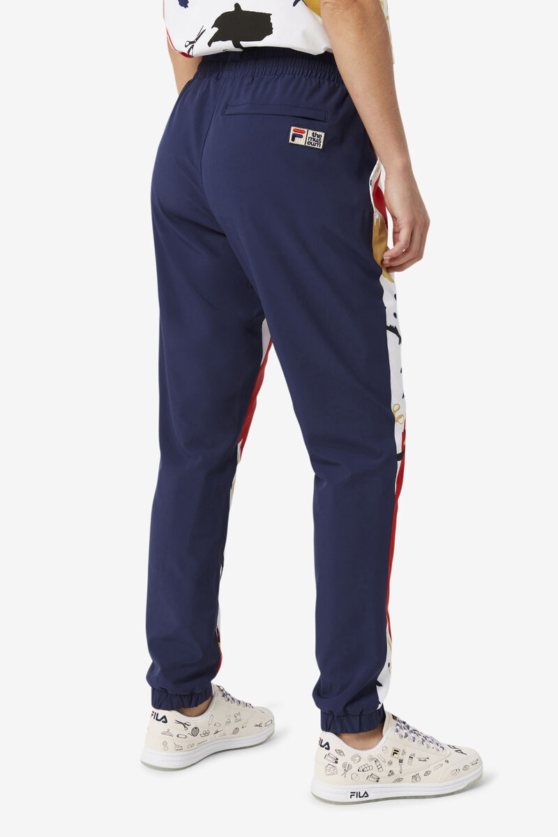 Fila Fila X The Museum Printed Track Pant Navy / White / Red | BGf7pirgVZm