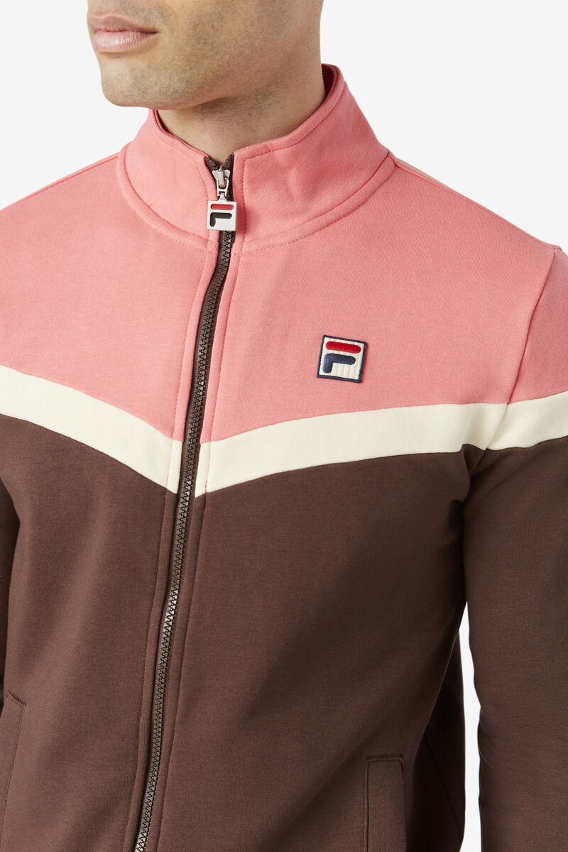 Fila Flint Track Jacket Brown / Pink | r8JIZcnskLJ