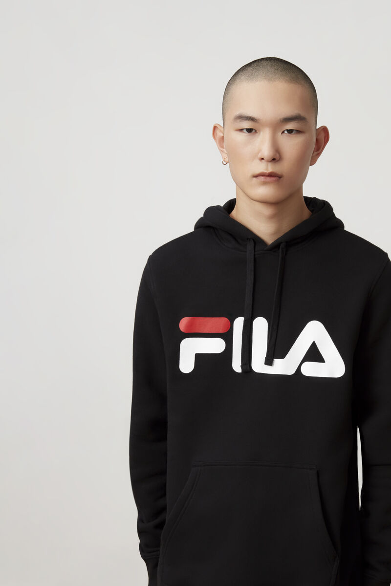 Fila Flori Hoodie Black / Red / White | 7NBXrfzJdfA