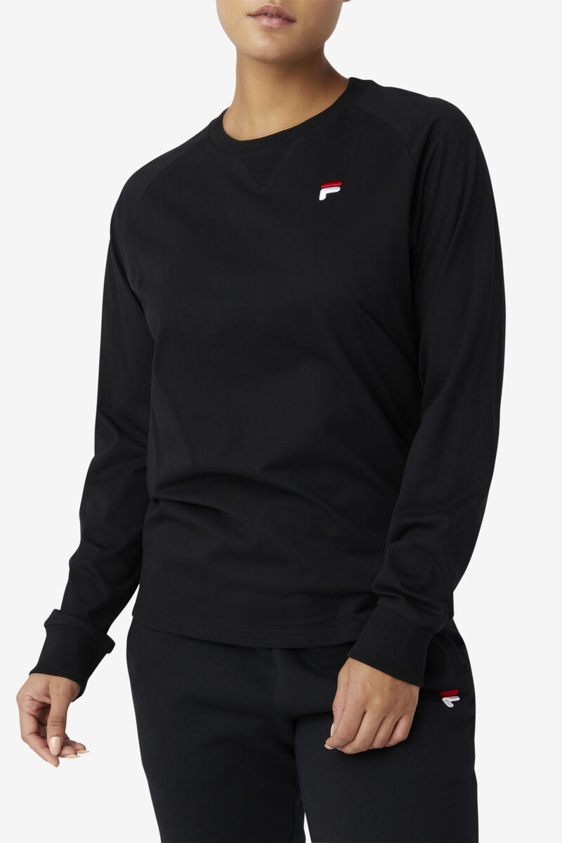 Fila Flynn Long Sleeve Black | 35odo8e258F