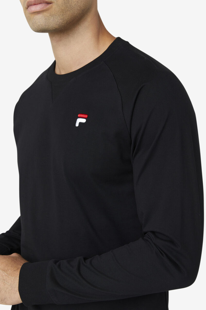 Fila Flynn Long Sleeve Black | 35odo8e258F