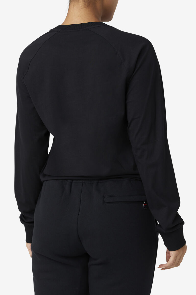 Fila Flynn Long Sleeve Black | VQzexlrnchv