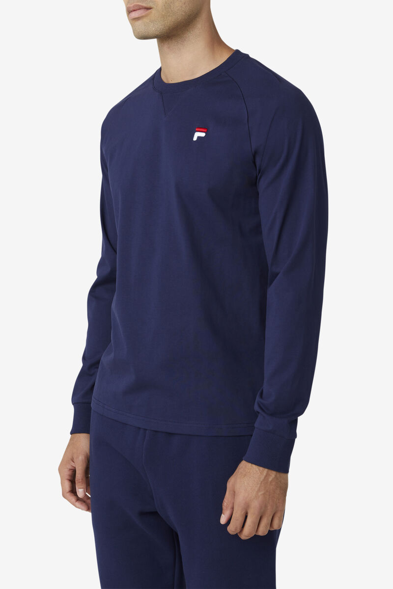 Fila Flynn Long Sleeve Navy | DSz5Nzssy8Y