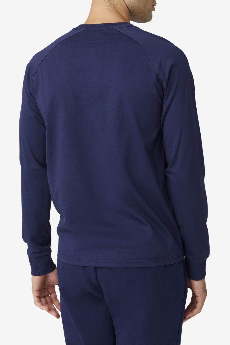 Fila Flynn Long Sleeve Navy | DSz5Nzssy8Y