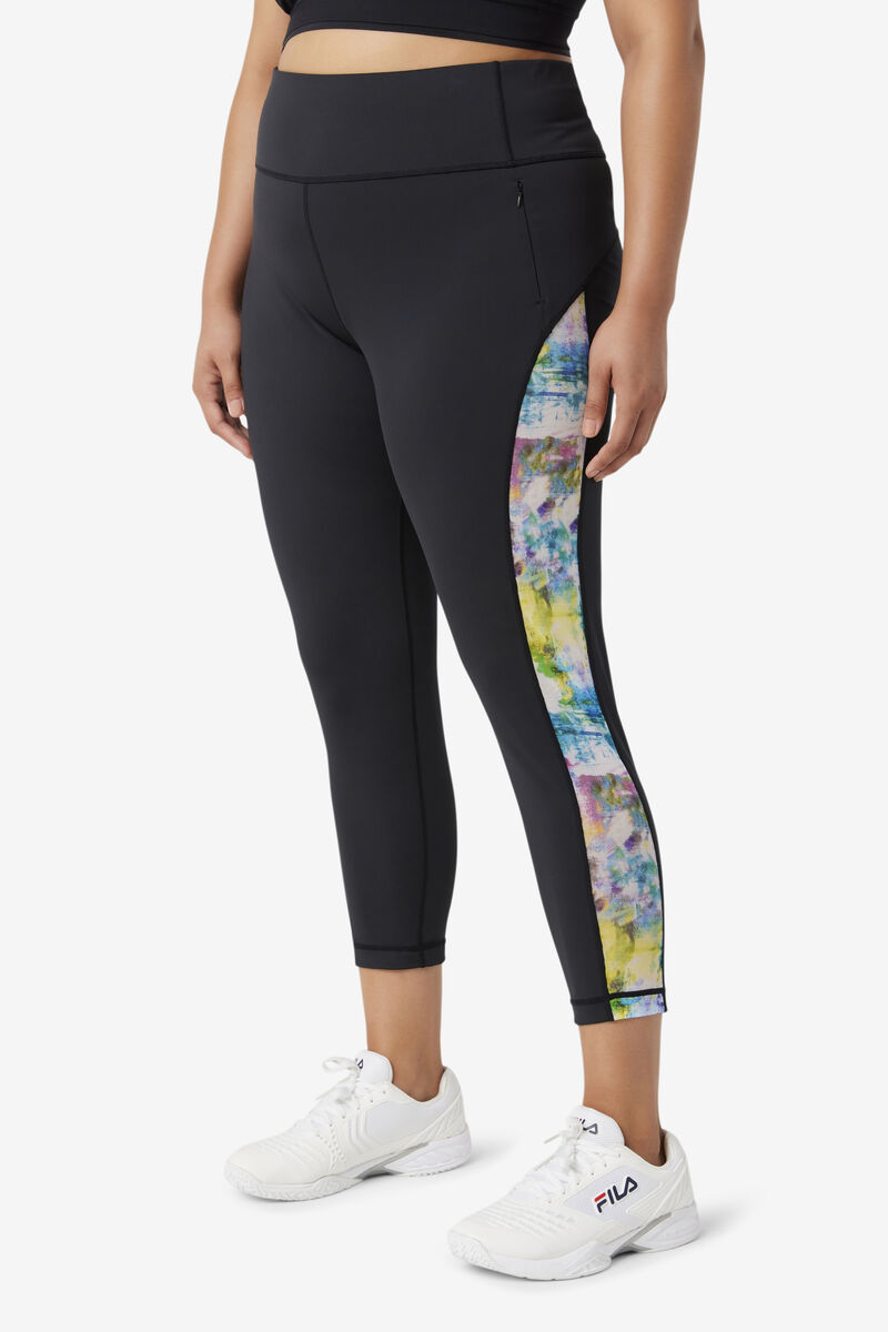 Fila Forza Contrast 7/8 Leggings Black | 89xalnN2gE7