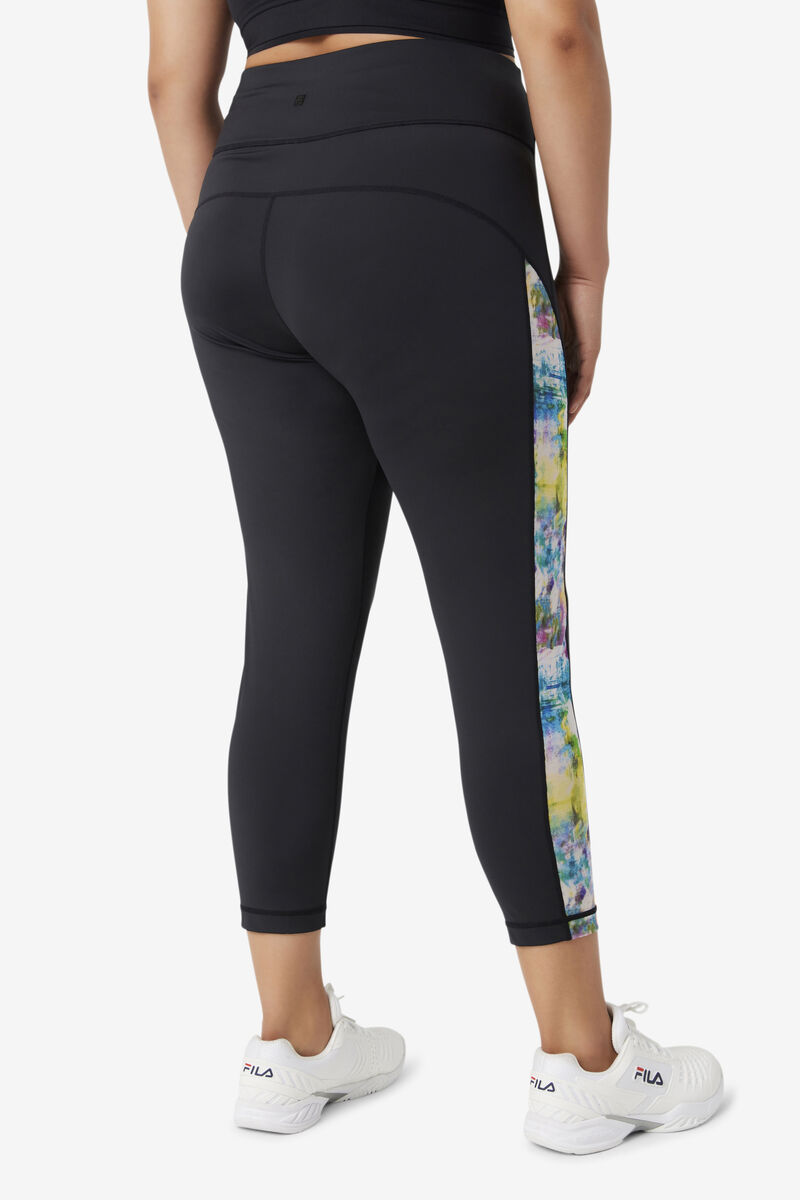 Fila Forza Contrast 7/8 Leggings Black | 89xalnN2gE7