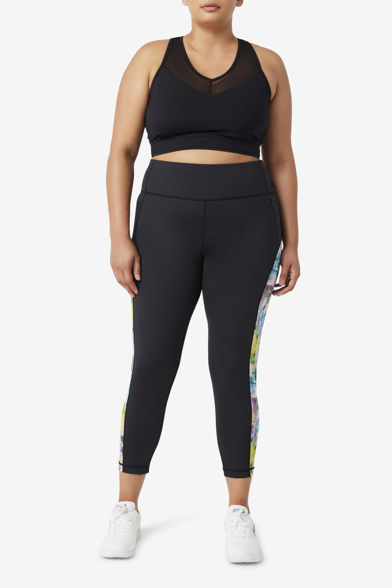 Fila Forza Contrast 7/8 Leggings Black | 89xalnN2gE7