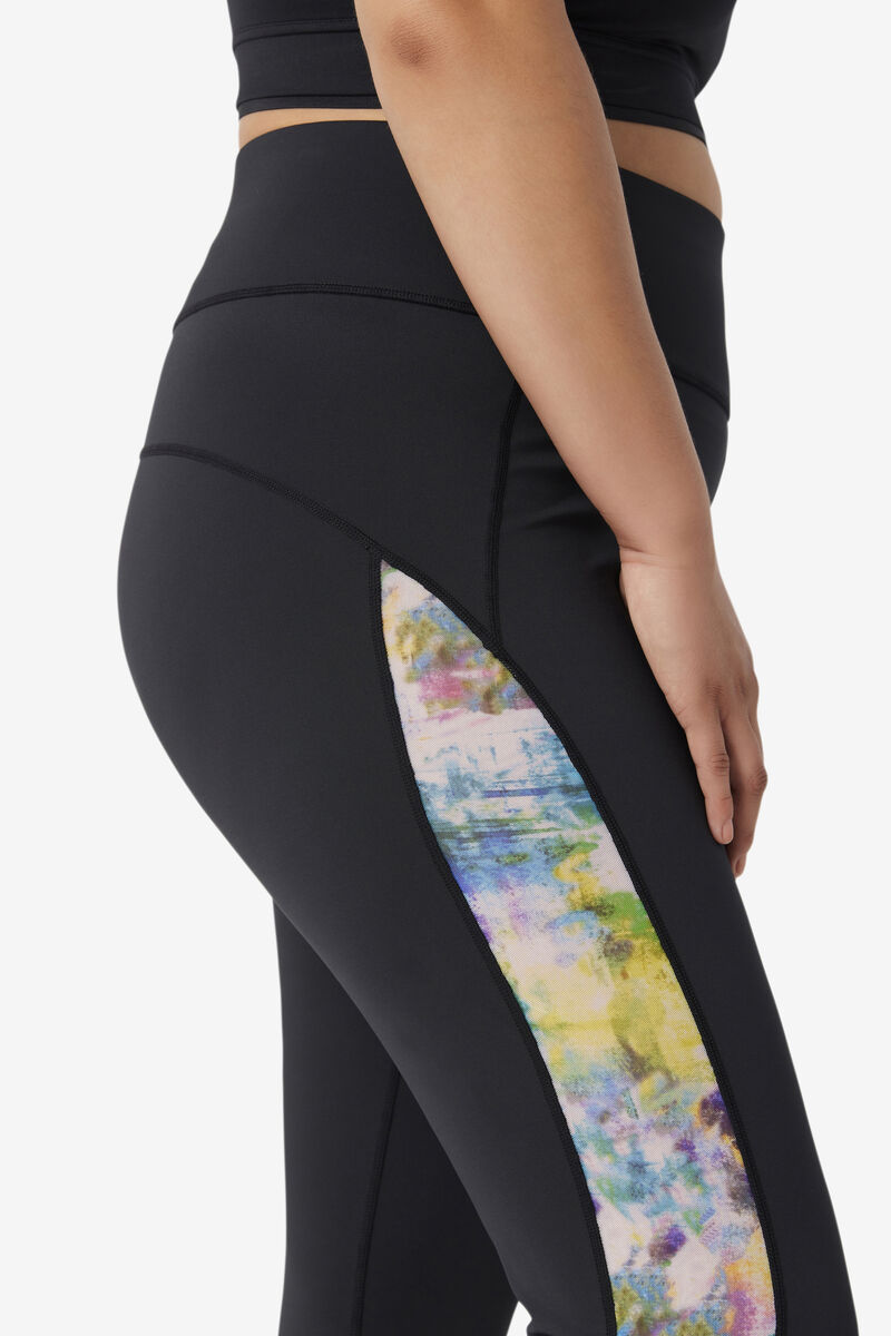 Fila Forza Contrast 7/8 Leggings Black | 89xalnN2gE7