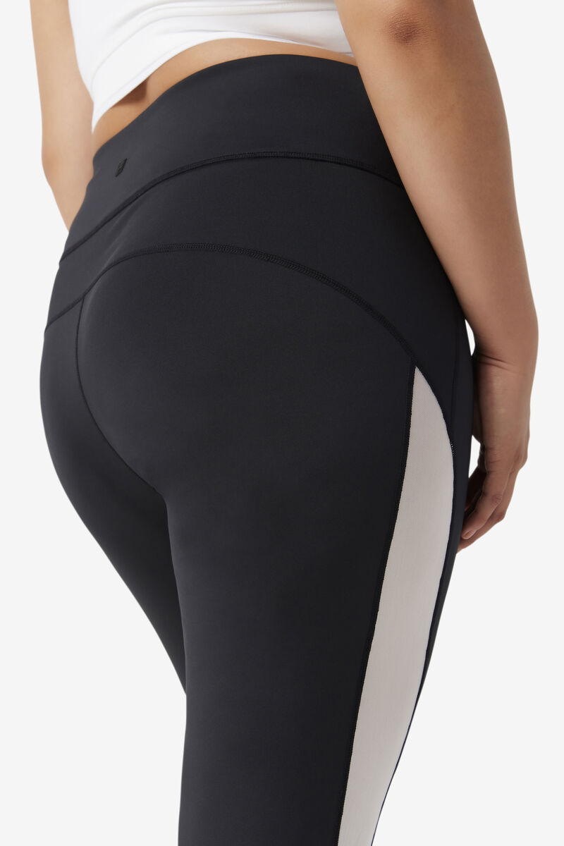 Fila Forza Contrast 7/8 Leggings Black / White | YgI4mJpJaFY