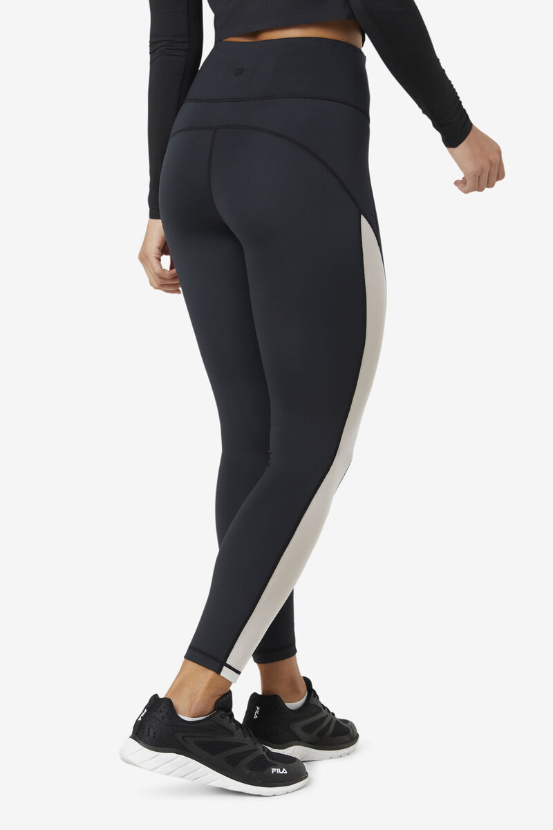 Fila Forza Contrast 7/8 Leggings Black / White / Black | hJIOWFpPKcn