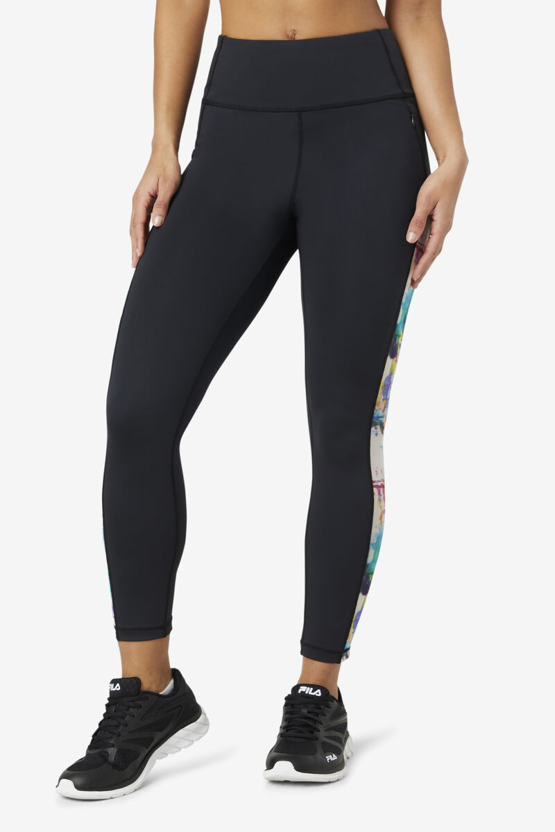 Fila Forza Contrast 7/8 Leggings Black / Black | oFz3avptKrM