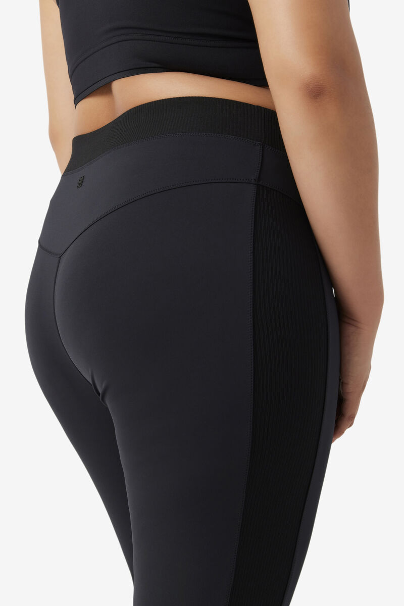 Fila Forza Texture High Waist Legging Black | Mzrjc52aepW