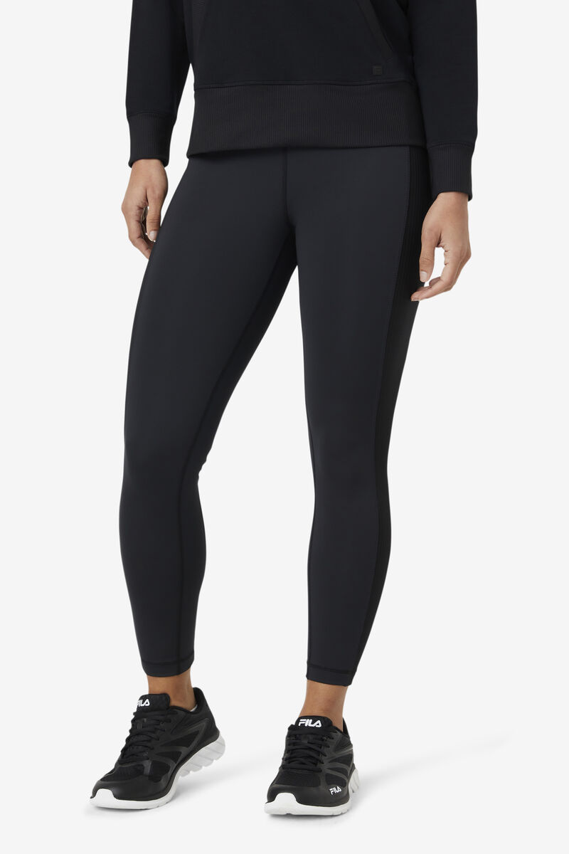 Fila Forza Texture High Waist Legging Black | N5D14VrrSrU