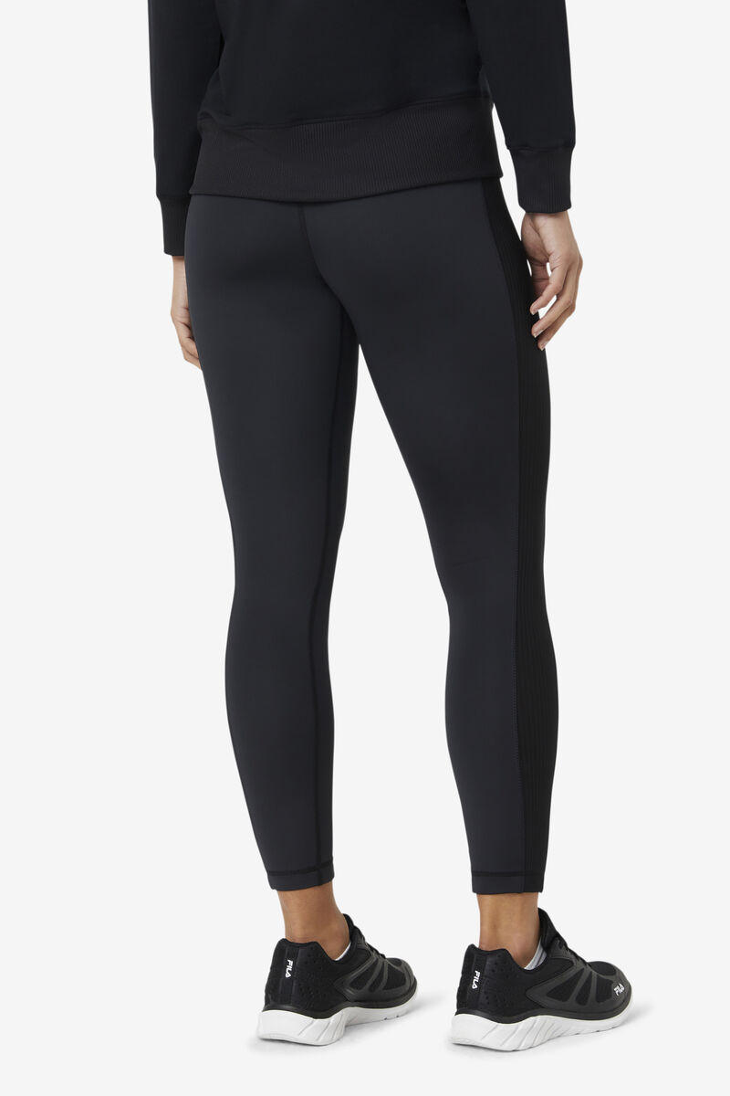 Fila Forza Texture High Waist Legging Black | N5D14VrrSrU