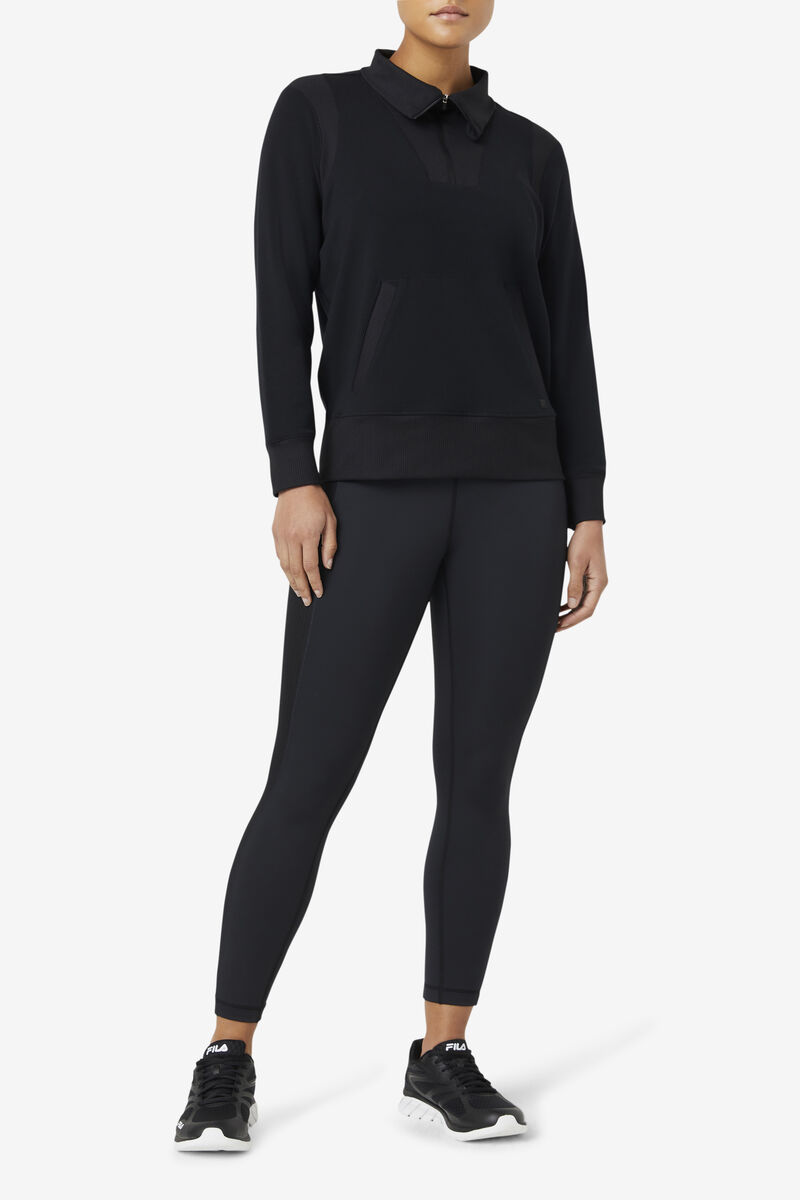 Fila Forza Texture High Waist Legging Black | N5D14VrrSrU