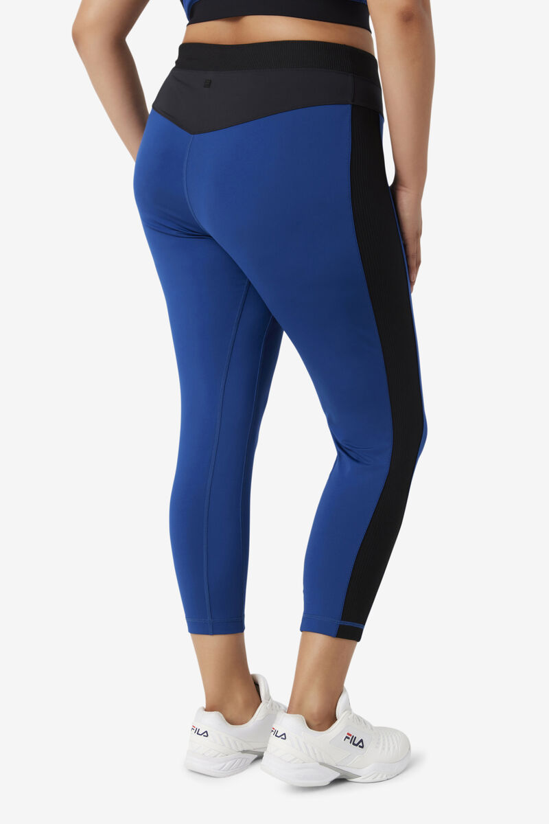 Fila Forza Texture High Waist Legging Navy / Black | BSZxAe4ge9q