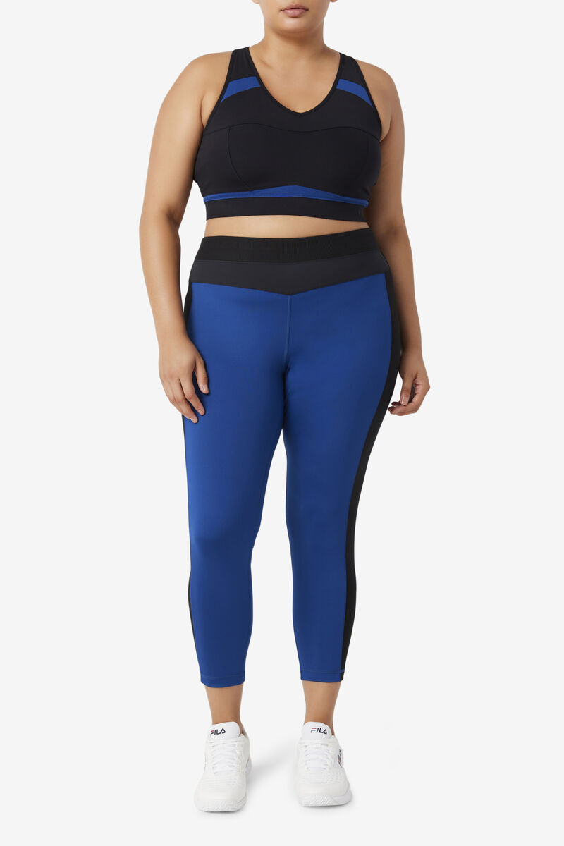 Fila Forza Texture High Waist Legging Navy / Black | BSZxAe4ge9q