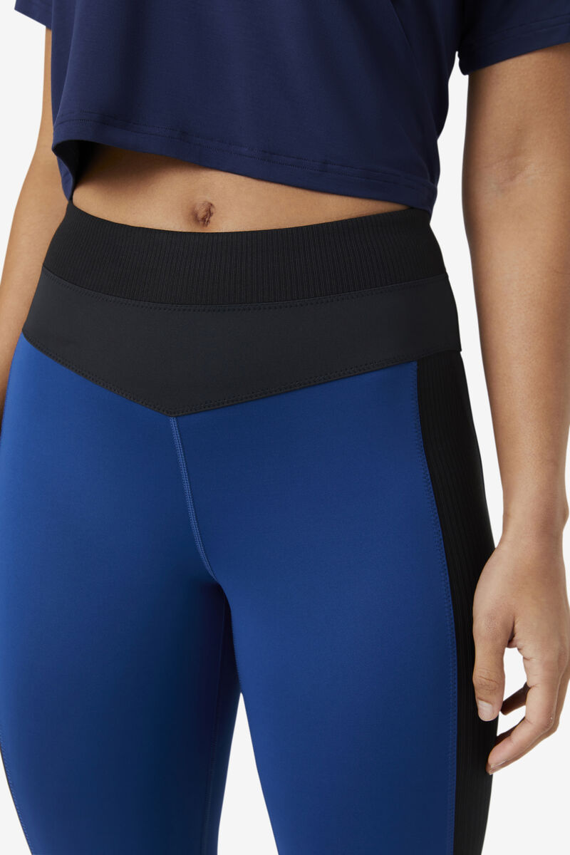 Fila Forza Texture High Waist Legging Navy / Black | fxJUngdqlkn