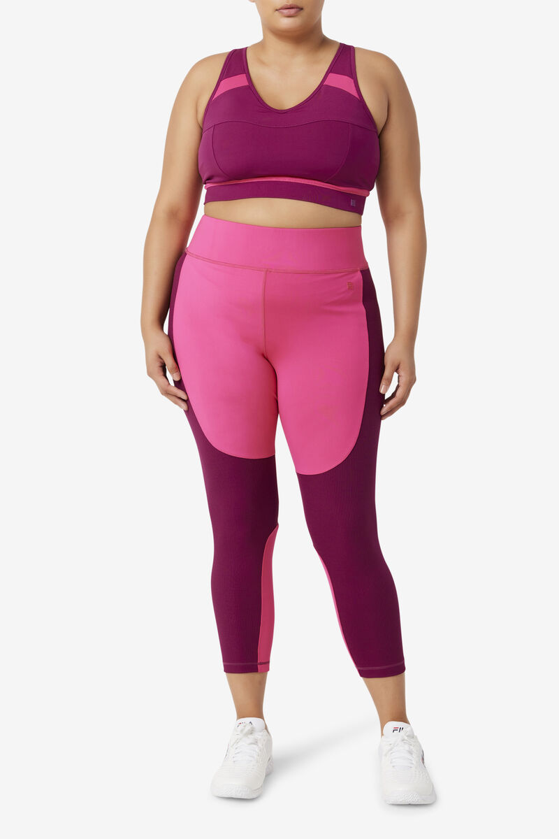 Fila Forza Textured Long Legging Light Pink / Purple | mKwJcKtRhVB