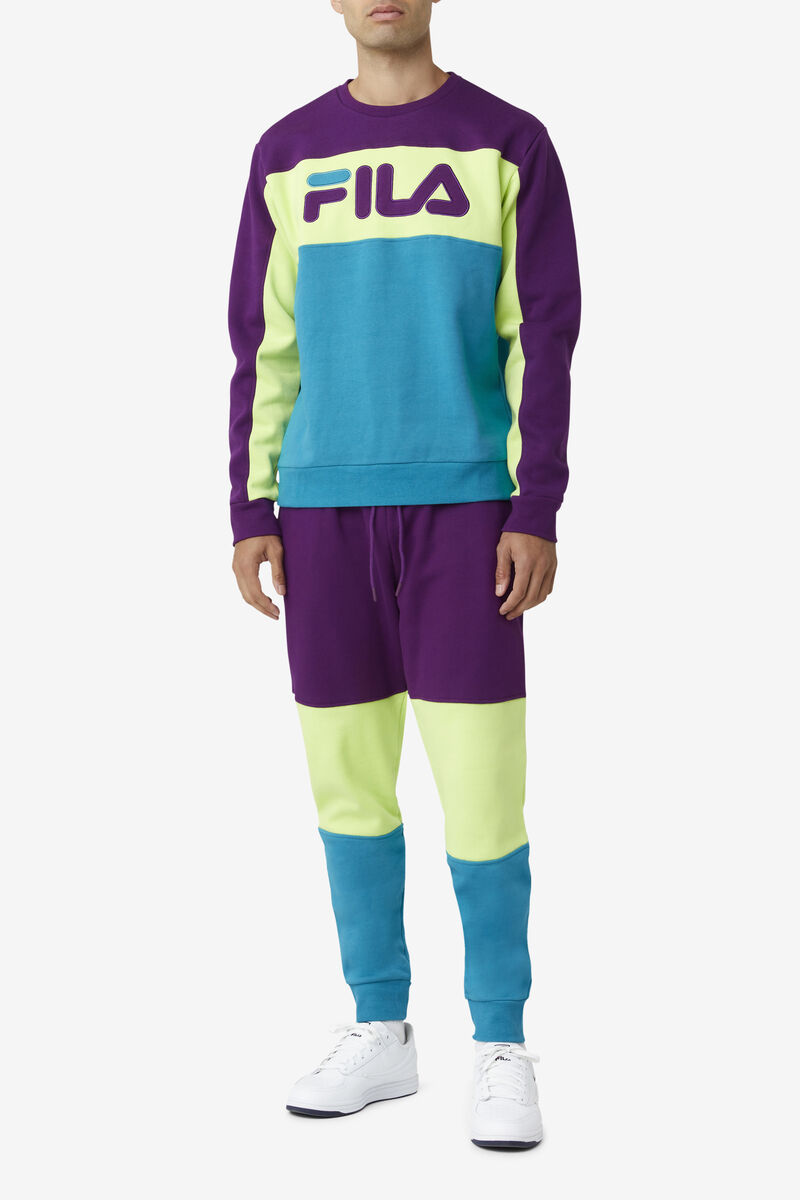 Fila France Pant Purple / Green | nuDNI6OUvHl