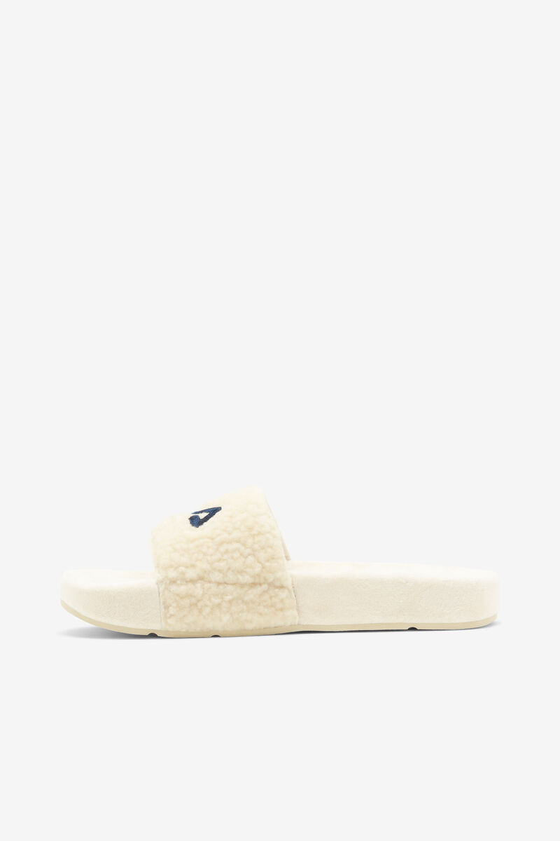 Fila Fuzzy Drifter Cream / Navy / Red | OVumth6mU8c