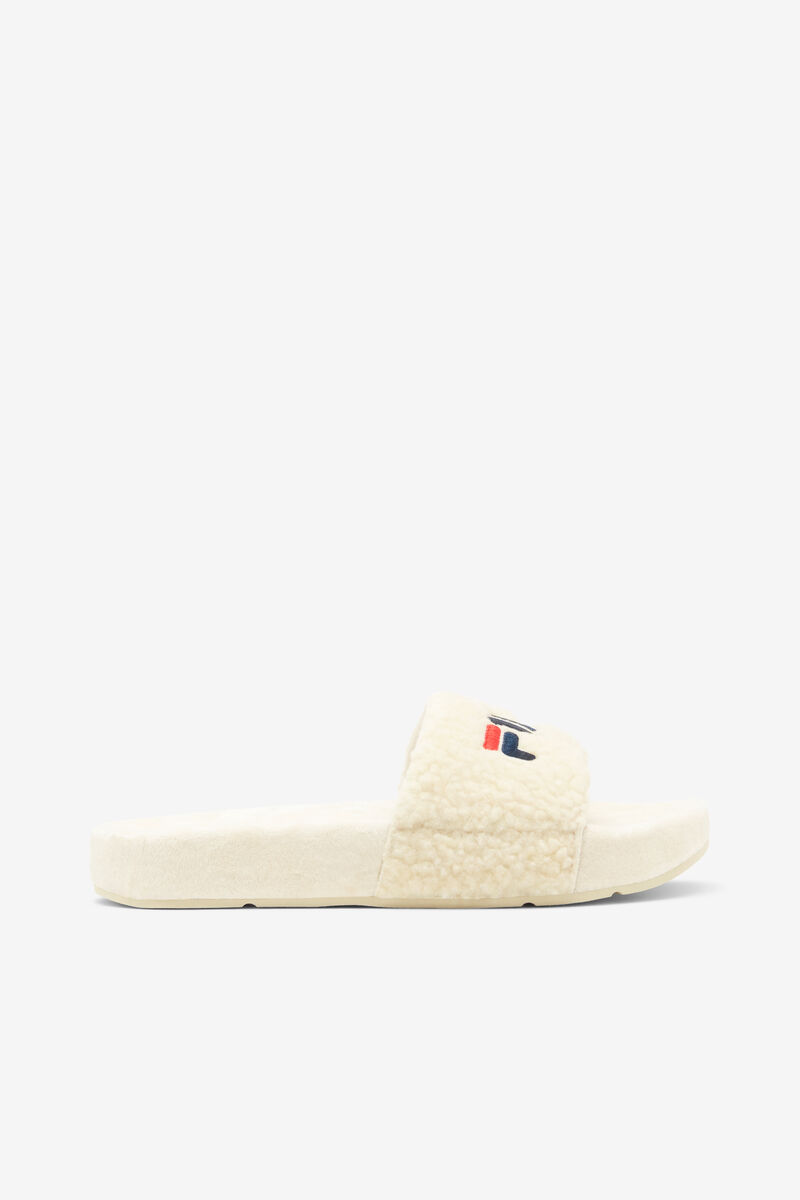 Fila Fuzzy Drifter Cream / Navy / Red | OVumth6mU8c