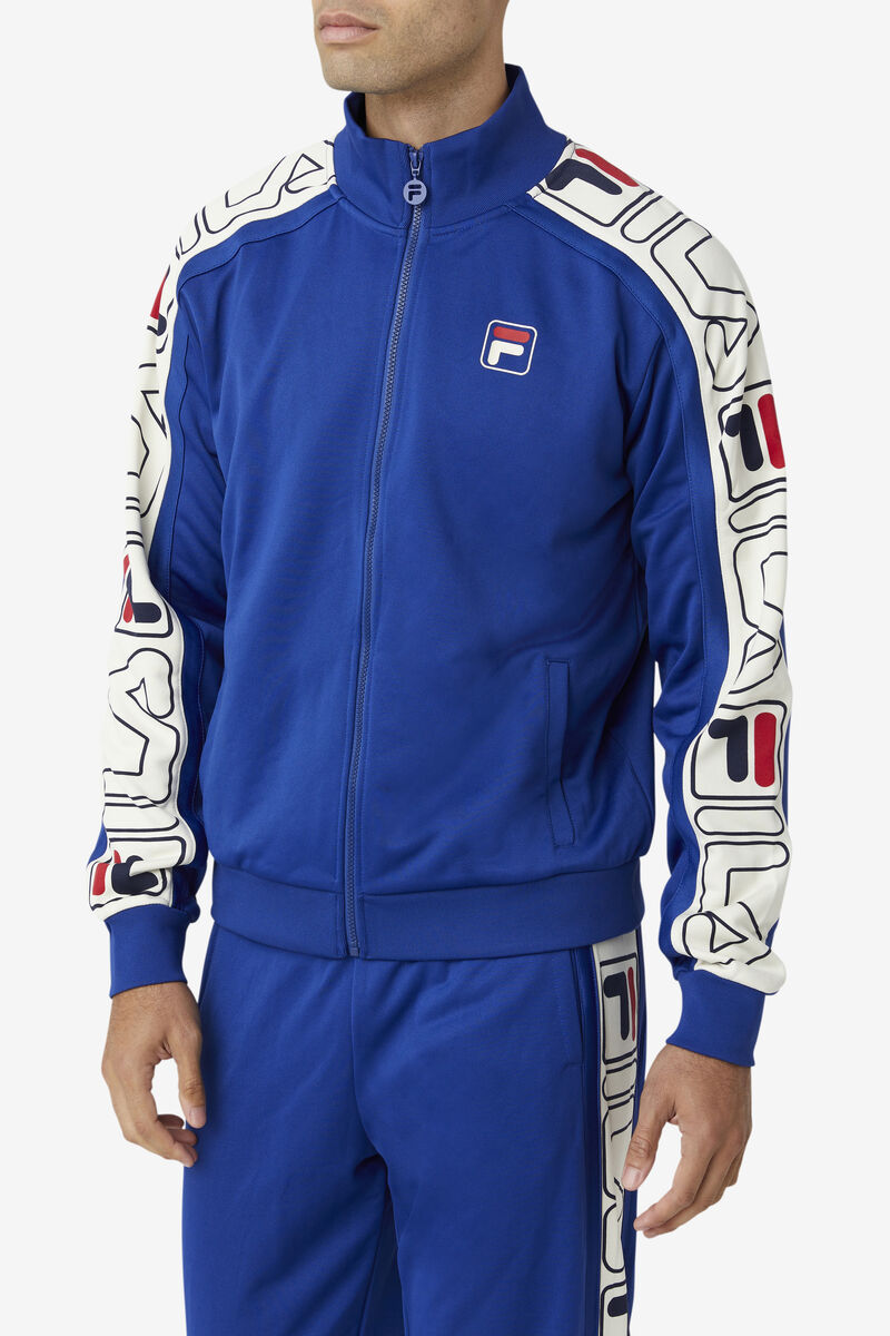 Fila Gatlin Track Jacket Blue / Red | TEWd4Ssp9Vj