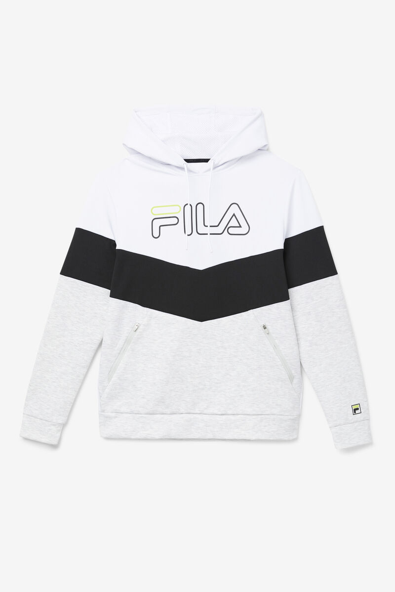 Fila Gerado Tech Hoodie White / Light Grey / Light Green | 1TXq51zm379