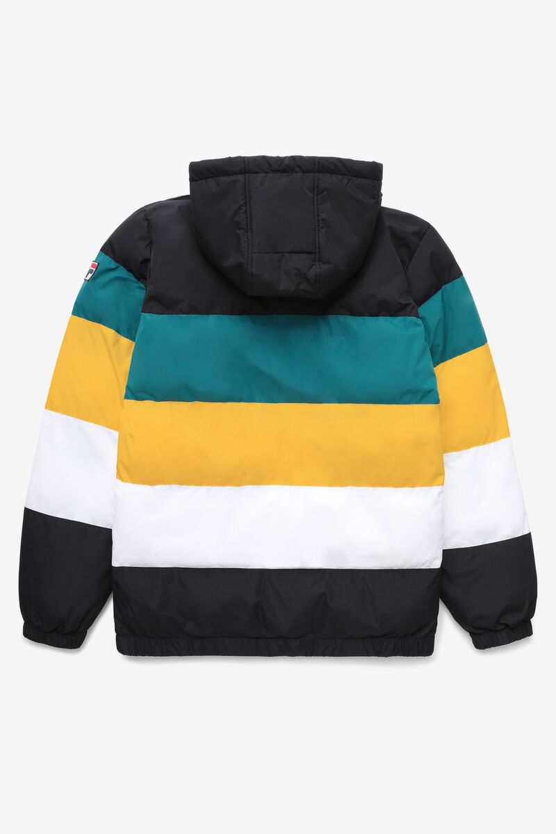 Fila Giovanni Puffa Jacket Black / Blue / Gold | rnfxI9EvnXo