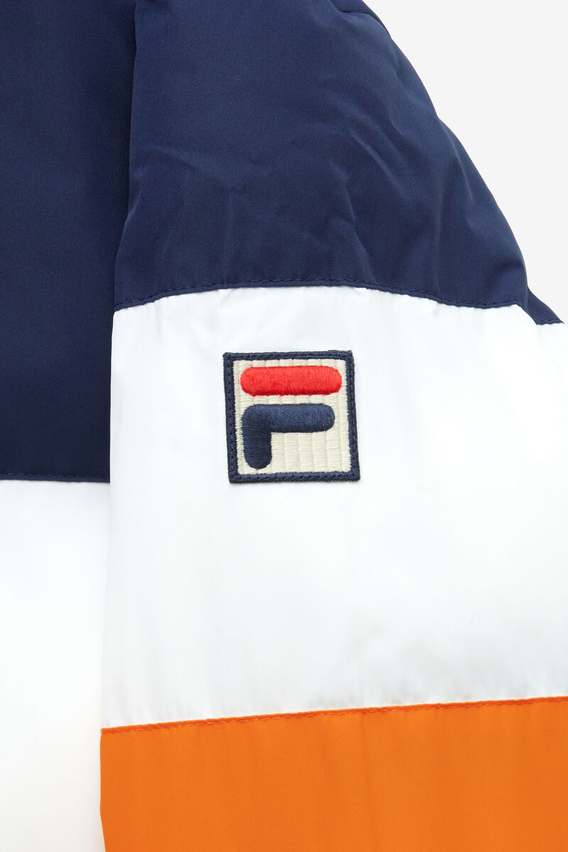 Fila Giovanni Puffa Jacket Navy / White / Orange / Red | 1by7QIlgnxl