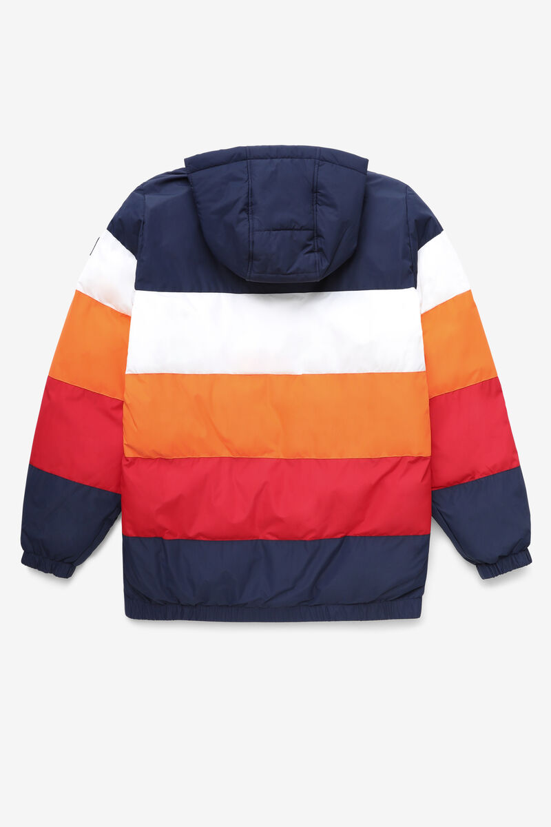 Fila Giovanni Puffa Jacket Navy / White / Orange / Red | 1by7QIlgnxl