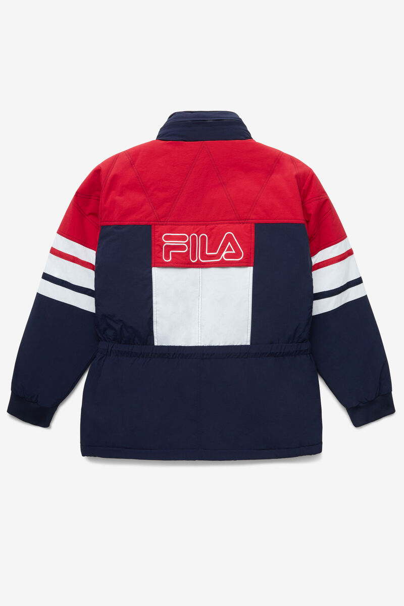 Fila Golia Parka Jacket Navy / Red / White | OCo1dbXxQ5N