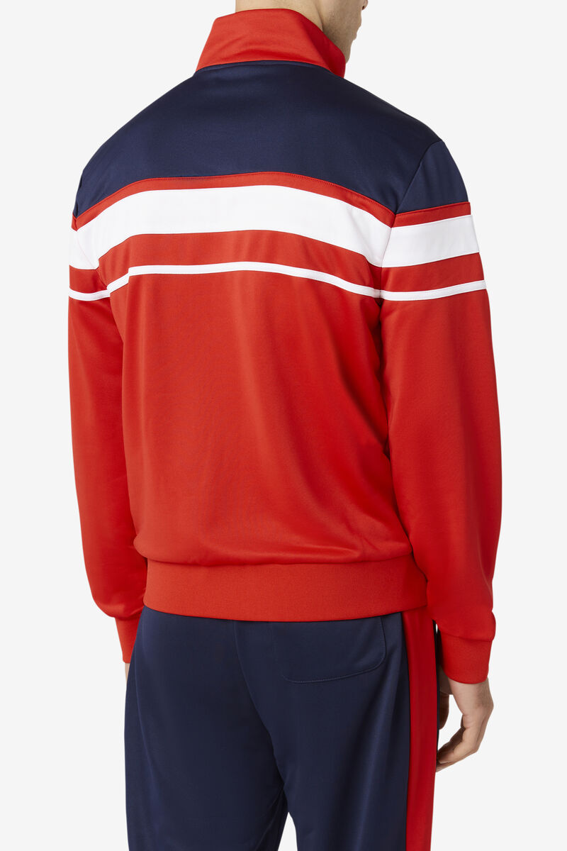 Fila Gordon Jacket Red / Navy / White | G7Bk9BWUURF