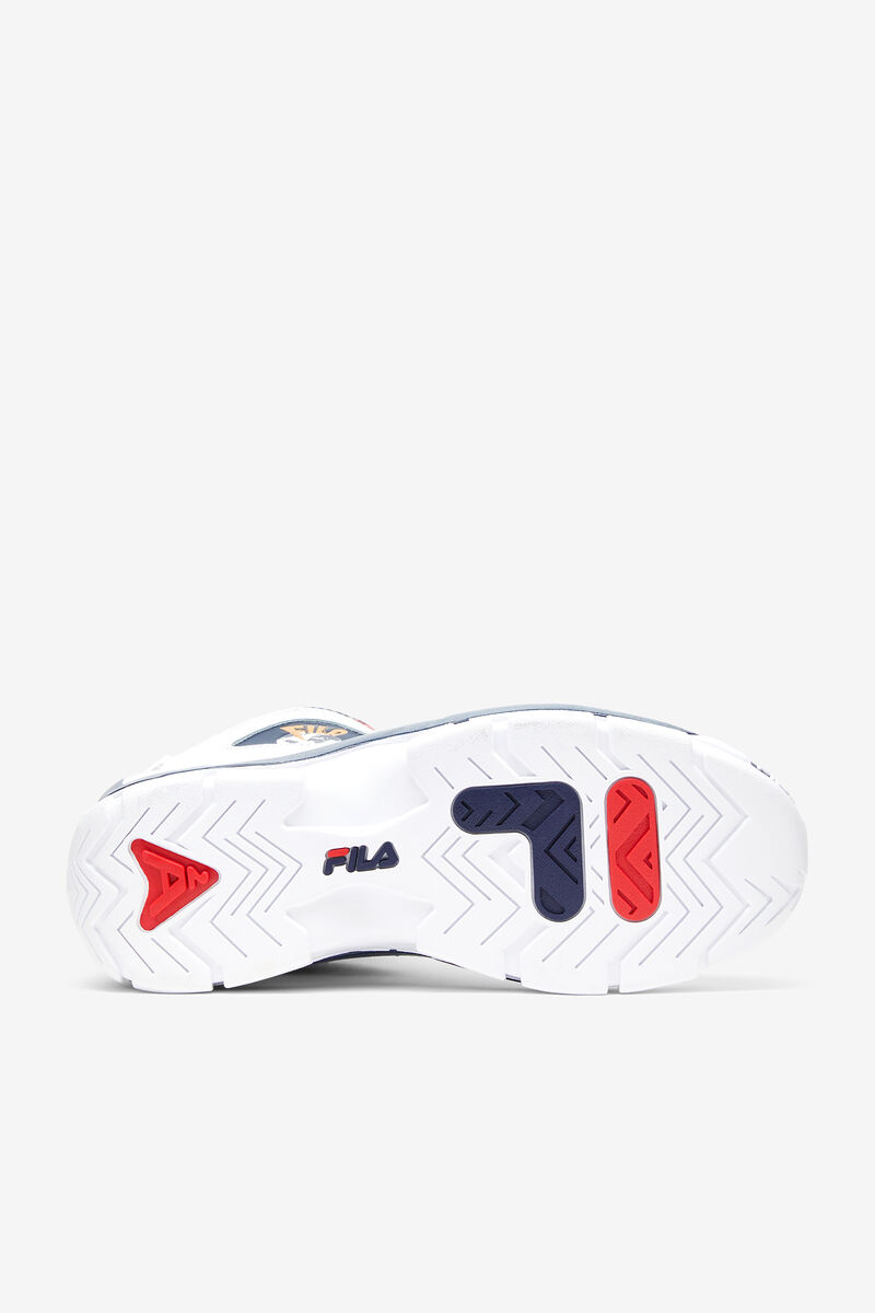 Fila Grant Hill 2 Patchwork Shoes | Fila White / Navy / Red | 7MhWggCeWZV