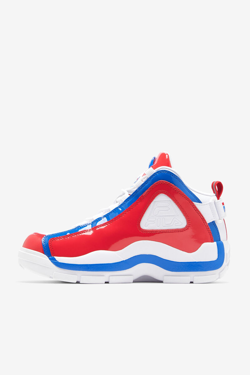 Fila Grant Hill 2 - Red, White & Blue Basketball Shoes | Fila White / Red / Blue | WOajYXMRMSa