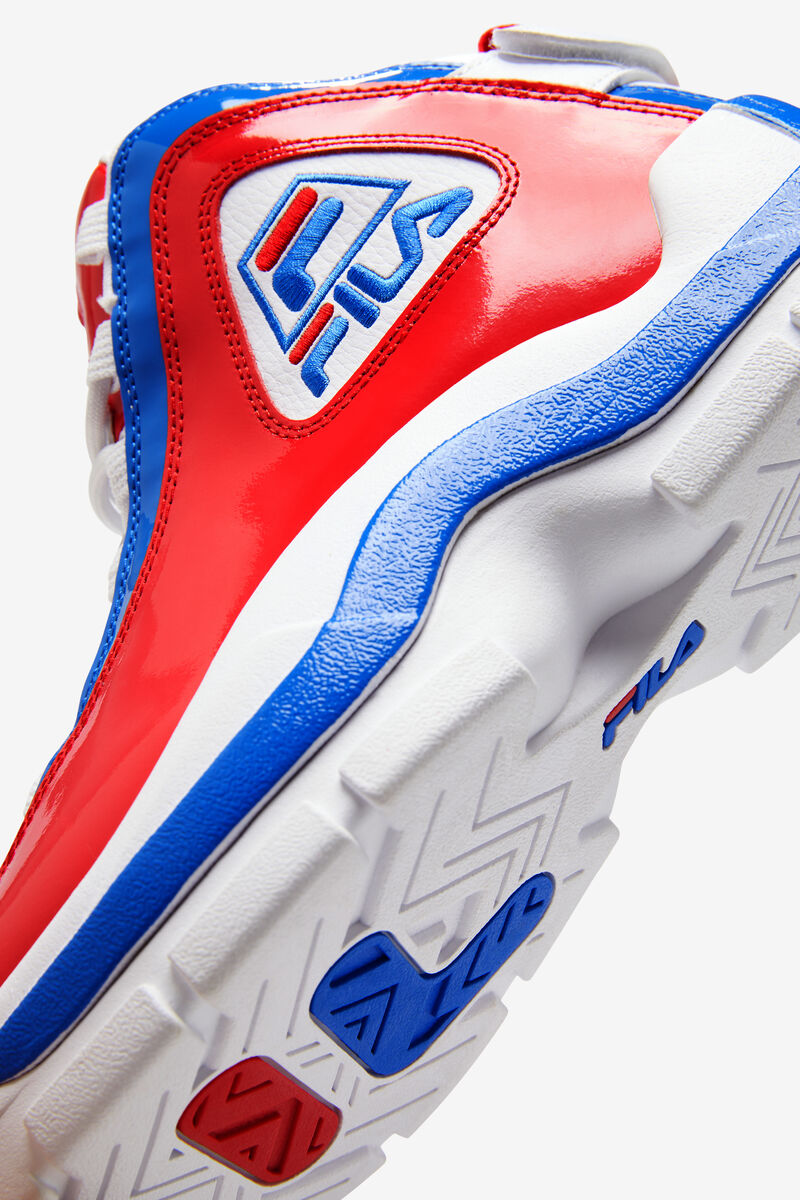 Fila Grant Hill 2 - Red, White & Blue Basketball Shoes | Fila White / Red / Blue | WOajYXMRMSa