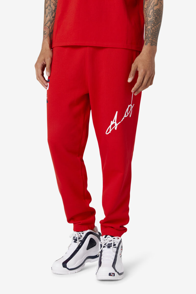 Fila Grant Hill Orson Pant Red | NmgJxUTBx7m